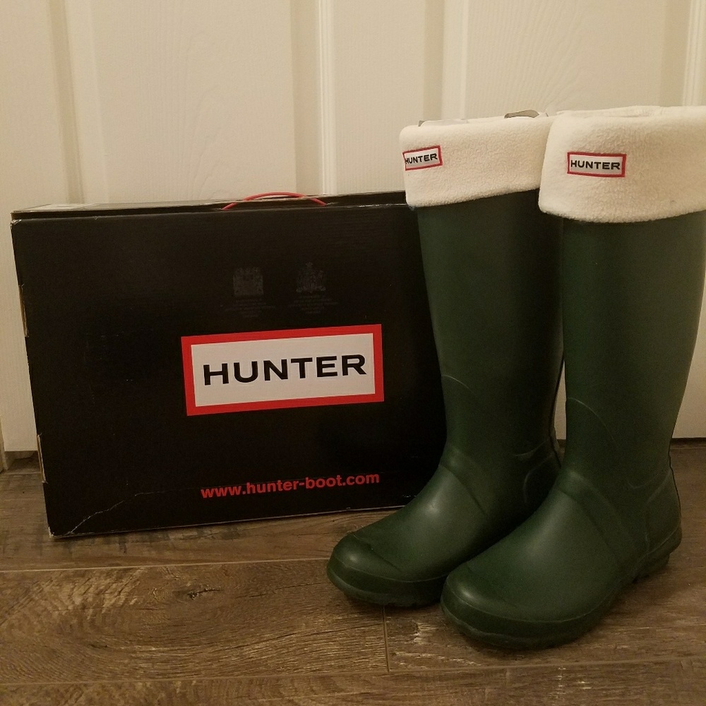 Hunter Rain Boots and Socks
